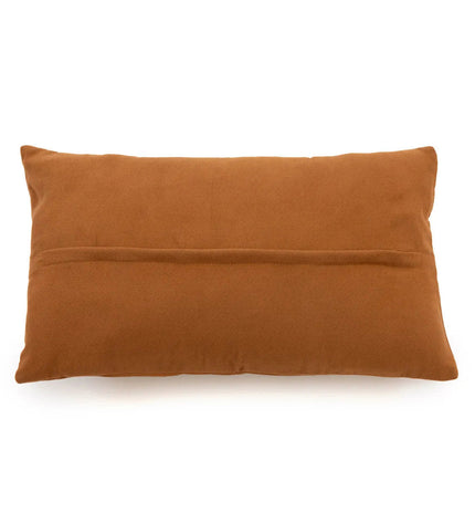 The Six Panel Leather Cushion Cover - Camel - 30x50