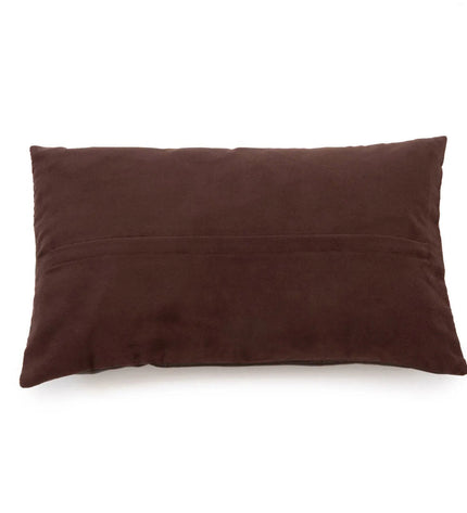 The Six Panel Leather Cushion Cover - Choco - 30x50