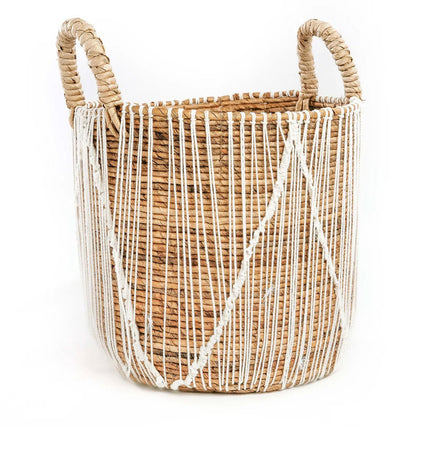 The Straight Stitched Macrame Basket - L