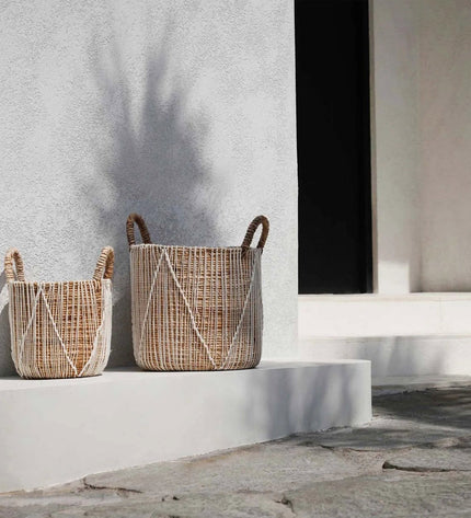 The Straight Stitched Macrame Basket - L