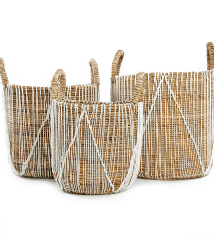 The Straight Stitched Macrame Basket - L