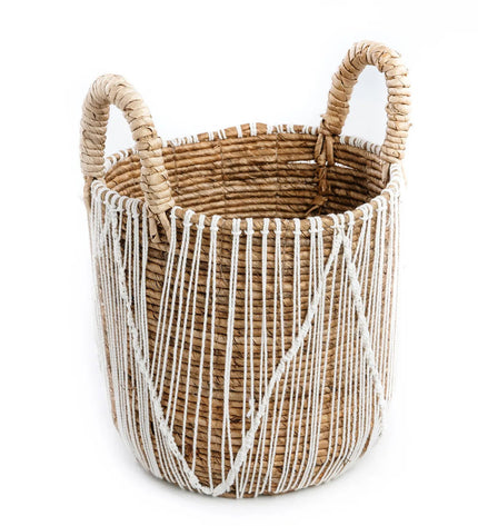 The Straight Stitched Macrame Basket - M