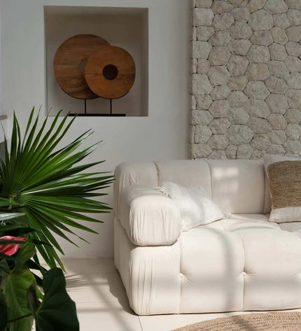 The Teak Disc on Stand - L