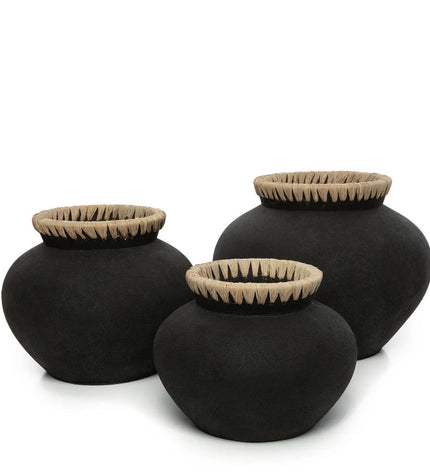 The Styly Vase - Black Natural - M