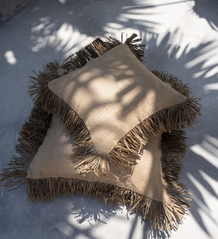 The Jute Bonita Cushion Cover - Natural - 40x40