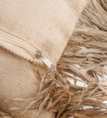 The Jute Bonita Cushion Cover - Natural - 40x40