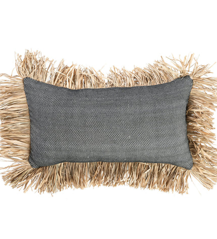 The Cotton Bonita Cushion Cover - Natural Black - 30x50