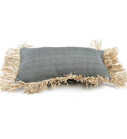 The Cotton Bonita Cushion Cover - Natural Black - 30x50