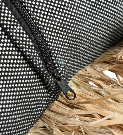 The Cotton Bonita Cushion Cover - Natural Black - 30x50