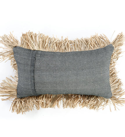 The Cotton Bonita Cushion Cover - Natural Black - 30x50