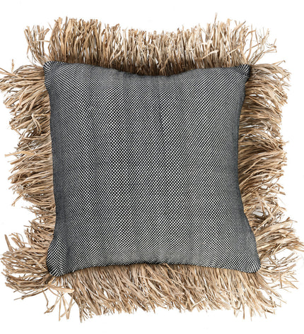 The Cotton Bonita Cushion Cover - Natural Black - 40x40