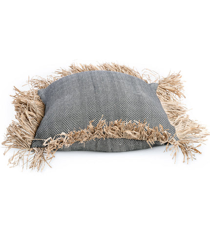 The Cotton Bonita Cushion Cover - Natural Black - 40x40