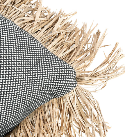 The Cotton Bonita Cushion Cover - Natural Black - 40x40
