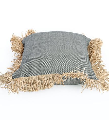 The Cotton Bonita Cushion Cover - Natural Black - 60x60