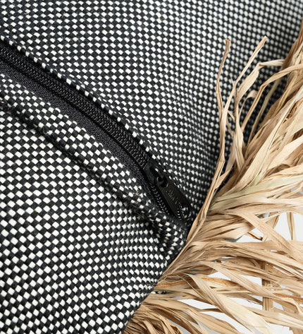 The Cotton Bonita Cushion Cover - Natural Black - 60x60