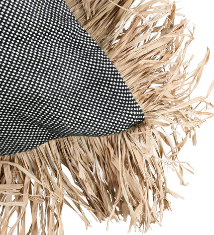 The Cotton Bonita Cushion Cover - Natural Black - 60x60