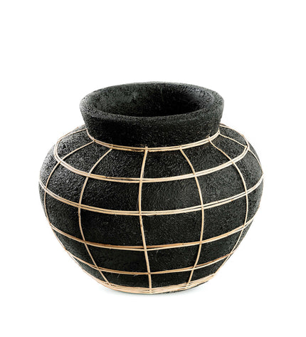 The Belly Vase - Black Natural - M