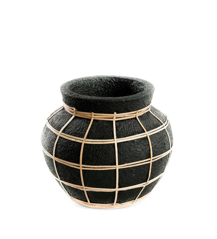 The Belly Vase - Black Natural - S