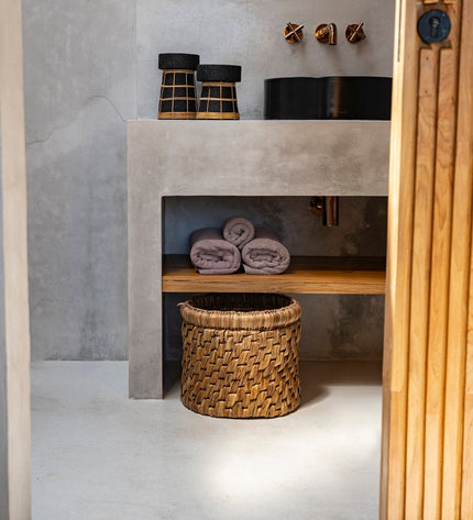 The Serene Candle Holder - Black Natural - L