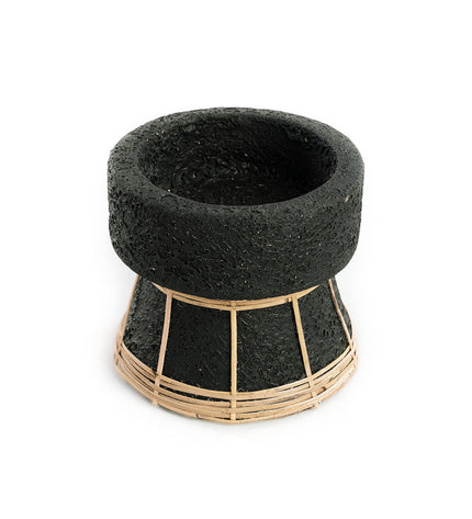 The Serene Candle Holder - Black Natural - S