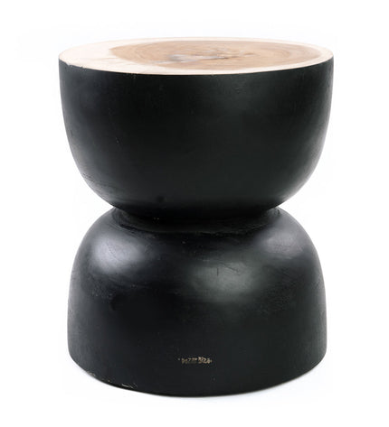 Le tabouret Karbun - Noir Naturel