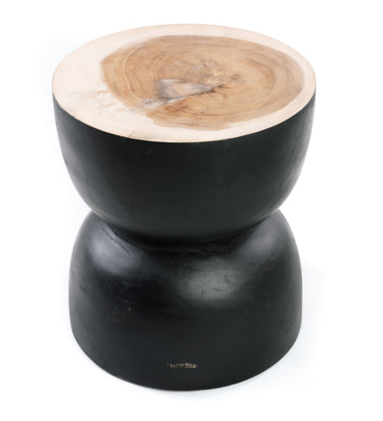 Le tabouret Karbun - Noir Naturel