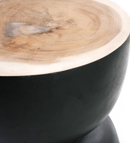 Le tabouret Karbun - Noir Naturel