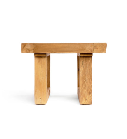De bijzettafel van gerecycled teakhout - naturel