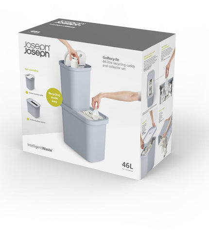 GoRecycle Recycling Trash Bin Set 32 L and 2×7 L