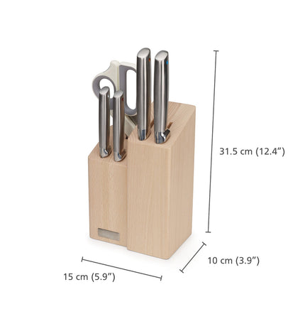 Elevate Fusion 5-Piece Knife and Scissors Set with Holder