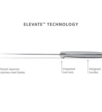 Elevate Fusion 5-Piece Knife and Scissors Set with Holder