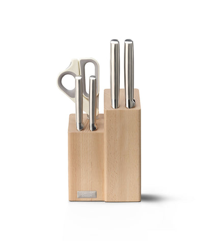 Elevate Fusion 5-Piece Knife and Scissors Set with Holder