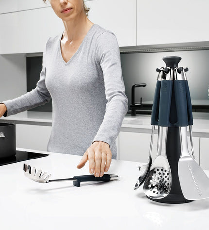 Elevate Carousel with 6 Stainless Steel Kitchen Utensils