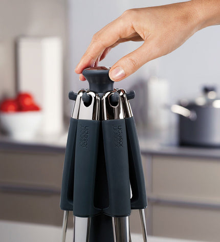Elevate Carousel with 6 Stainless Steel Kitchen Utensils