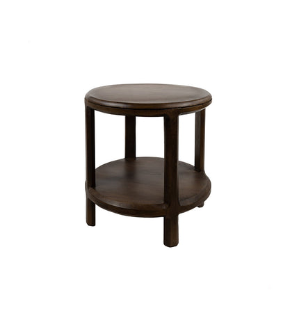 Side table Ø50, H50, Brown Walnut