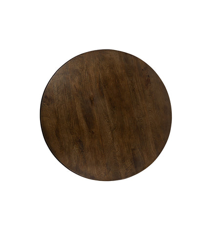 Side table Ø50, H50, Brown Walnut
