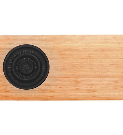 JOCCA - 1633N - Bamboo cutting board with strainer - black