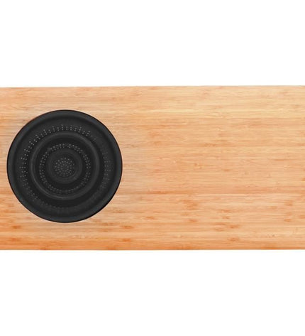 JOCCA - 1633N - Bamboo cutting board with strainer - black