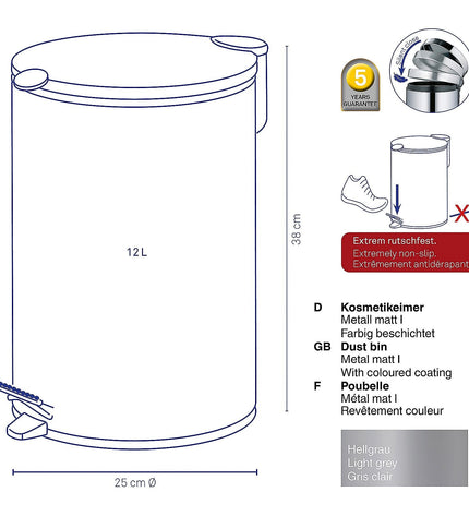 Mats Pedal Bin 12 liters
