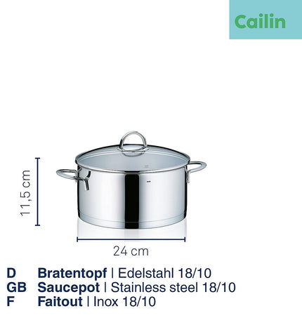 Cailin Frying Pan with Lid 5 liters