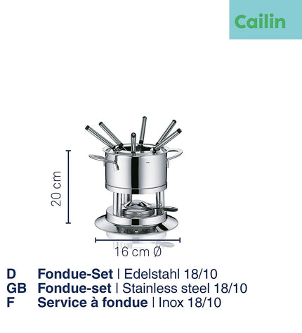 Cailin Fondue Set voor 6 Personen 1,7 liter