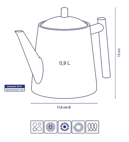 Ancona Teapot 0.9 liter