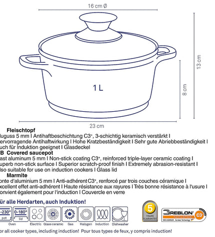 Kerros Casserole Pan with Lid 1 liter