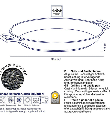 Stella Nova Paella Pan Ø 36 cm