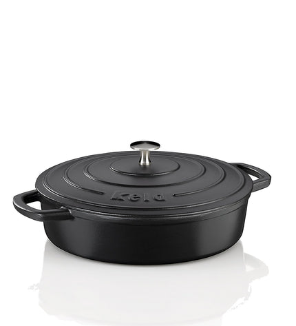 Warm Casserole Dish with Lid Round 3.2 liters
