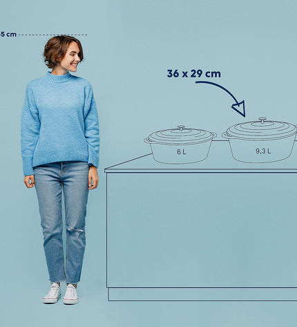 Warm Casserole Dish with Lid 9.5 liters