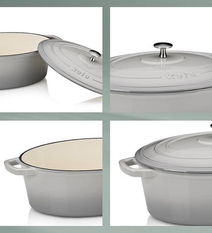 Warm Casserole Dish with Lid Round 4.6 liters