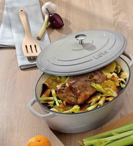 Warm Casserole Dish with Lid Oval 6 liters