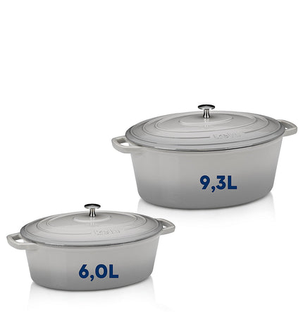Warm Casserole Dish with Lid Oval 6 liters