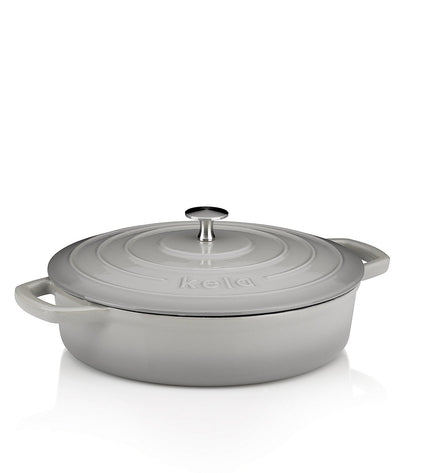 Warm Casserole Dish with Lid Round 3.2 liters